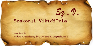 Szakonyi Viktória névjegykártya